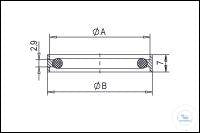 Centering Ring for Glass-Metal-Flange Connection with Viton O-Ring, Stainless St