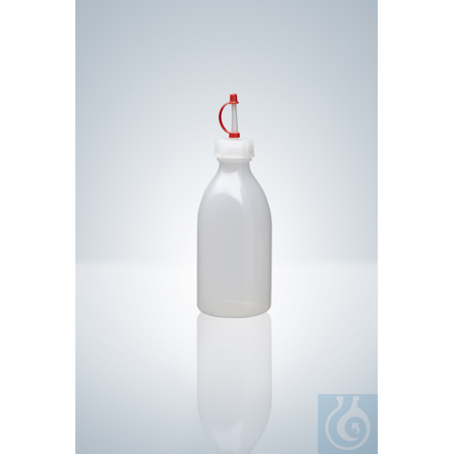 SCREW CAP NAT./RED PE-LD, LONG SPOUT, GL 14, PU=10 PCS.