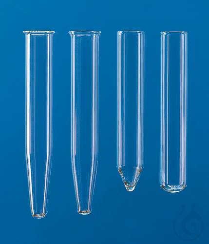Centrifuge tube, AR-Glas, 13 ml, round bottom, rimless, ungrad., h. 98 mm