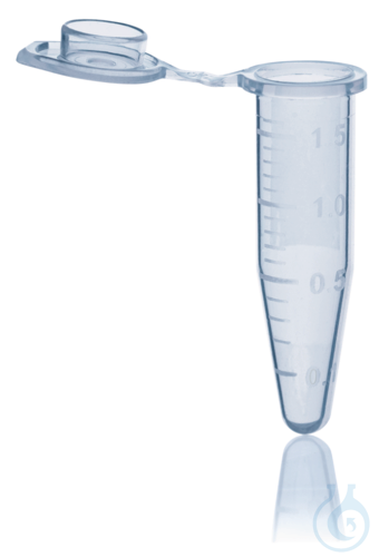 Microtube, PP, 1,5 ml, blue, with lid, pack of 500 pcs.