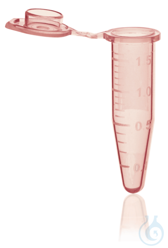 Microtube, PP, 1,5 ml, orange, with lid, pack of 500 pcs.