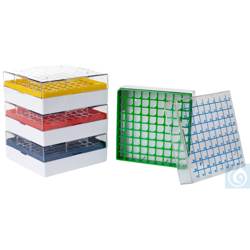 neoChoice Kryoboxen (PC), 81 Plätze, 53 mm hoch, Rainbow 4er Pack (je 1 x blau,
