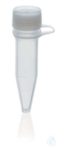 Microtube PP, attached screw cap PE, 1,5 ml, round bottom, non-ster., ungrad.