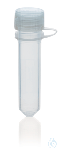 Microtube PP, attached screw cap PE, 2,0 ml, round bottom, non-ster., ungrad.