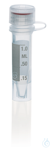 Microtube PP, attached screw cap PP, 1,5 ml, selfstanding, non-sterile, grad.