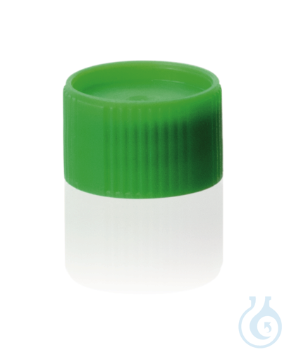 Screw cap PP, with SI sealing, green non-sterile temp. -196 up to 121°C