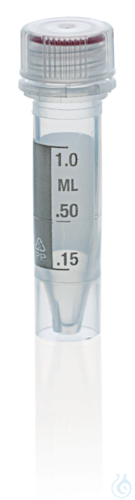 Microtube, PP, tamper-evident screw cap, 1,5 ml, selfstanding, sterile SAL 10exp