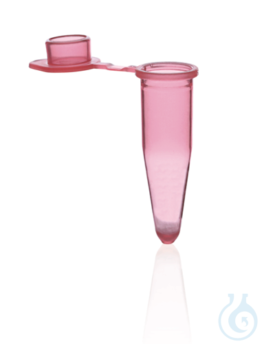 PCR-tube, individual, with cap, 0,2 ml, rose, attached flat cap
