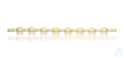 PCR caps strip of 8 PP domed f.PCR-tubes, yellow, pack of 125