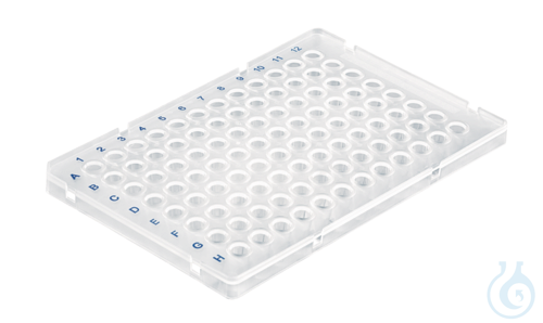 PCR plate, 96-well, semi-skirted, Low Profile, raised skirt, clear 50 pcs.