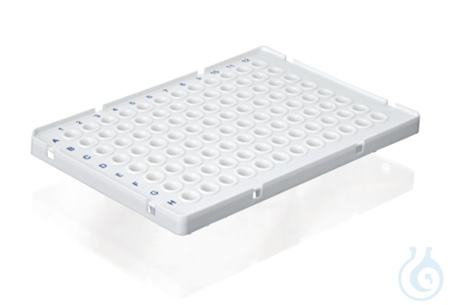 PCR plate, 96-well, semi-skirted, Low Profile, raised skirt, white 50 pcs.