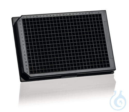 Microplate, pureGrade S, 384-well, PS, trans.b., black, 'F'bottom 120 µl 50 pcs