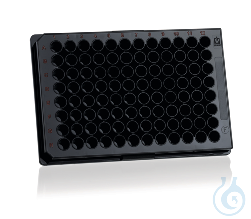 Microplate, cellGrade, 96-well, PS, Standard, black,'F'bottom 350 µl 50 pcs