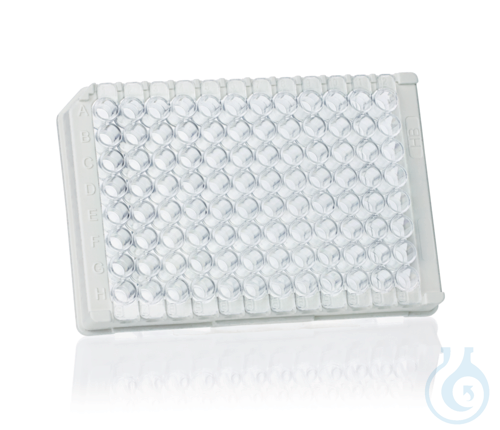 Strip of microplate 96-well (12 str.xF8), PS trans. 360 µl immunoGrade HB p.of 1