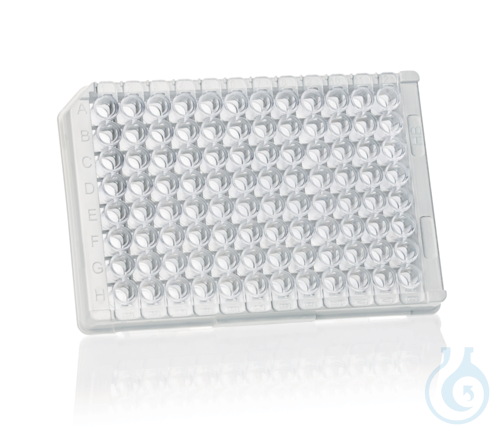 Strip micropl.w.grid 96-well(12 str.xF8), PS trans. 350 µl immunoGrade HB p.of 1