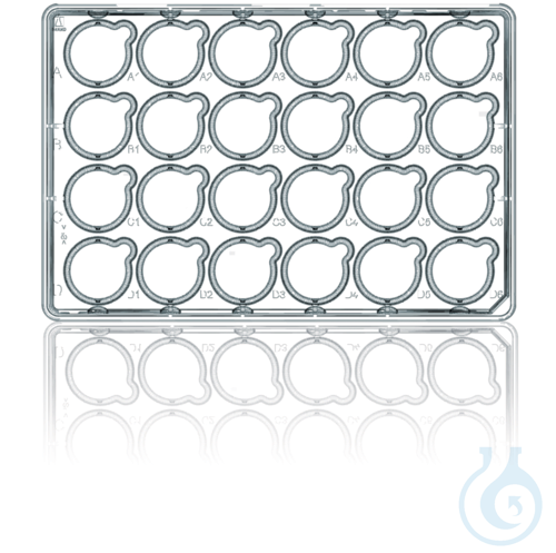 BRANDplates for Inserts 24-well with lid, cellGrade plus, single packed pack of