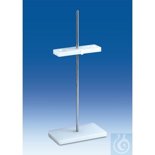 Filter funnel support, PP/aluminium, base plate 250 x 140 mm, for 2 funnels