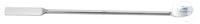 Double spatula 230 mm , with one curved end