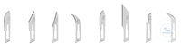 Pack of 10 blades, fits to scalpel handle 106.523
