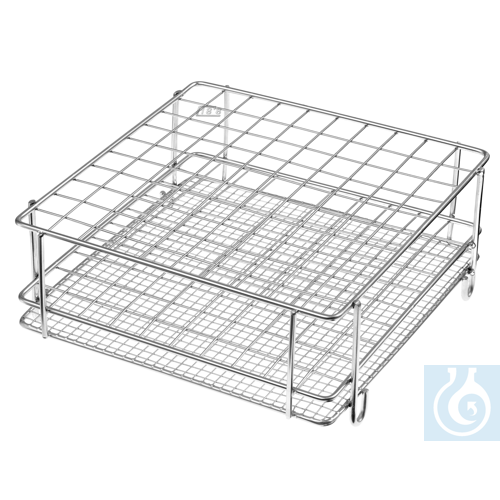 Test tube rack, 100 holes, 200 x 200 x 70 mm