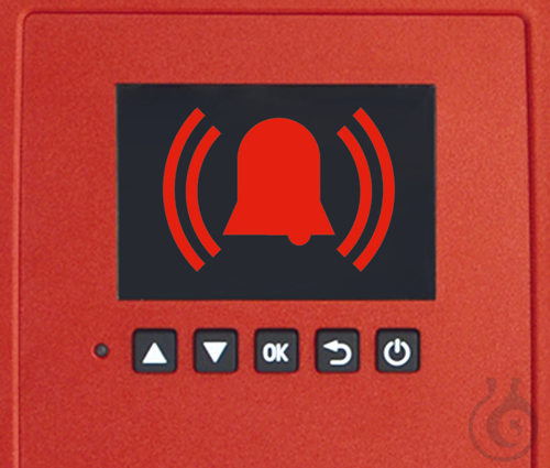 Alarm system, battery-backed