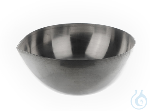 Evaporating dish w. spout, Nickel, D=60mm, H=30mm
