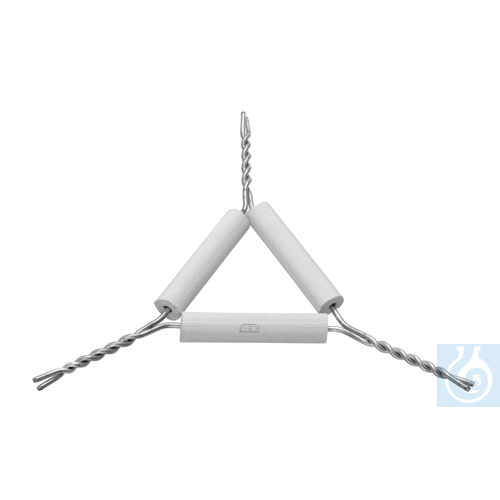 Wire triangle with quartz, 60mm