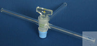 Three-way T-cocks 2.5 mm bore, NS 14.5 with solid, interchangeable