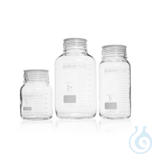 DURAN® PURE GLS 80® Bottle, clear, protective cover, without screw cap