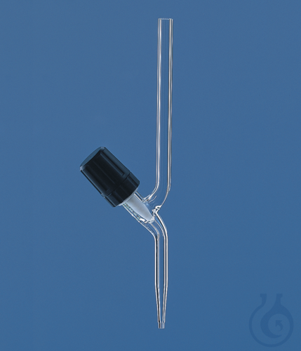 Needle-valve stopc./bur. straight stopc., f. bur.cap. 2-10 ml valve open.0-2,5 m