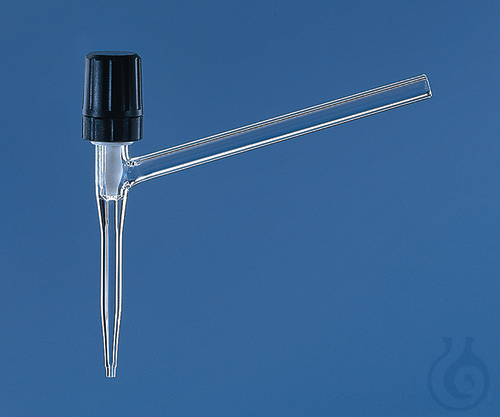 Needle-valve stopc./bur. straight stopc., f. bur.cap. 50 ml valve open.0-2,5 mm
