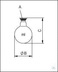Receiving flask coated, 500ml for LVS (IN and EX)