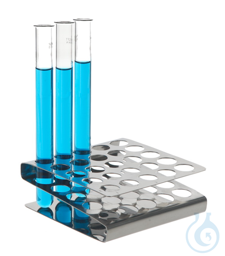 Test tube stand 18/10 steel, Z-form, f., 10x5 test tubes