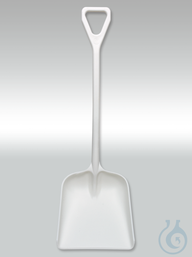 Shovel for foodstuffs, PP white, WxDxL 35x41x110cm