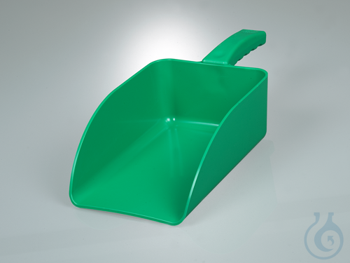 Filling scoop industry, PP green, WxDxL 17x23x36cm