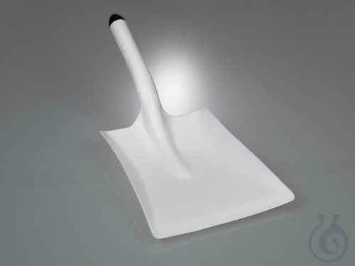 Hand scoop for foodstuffs, PP white, LxW 32x25 cm