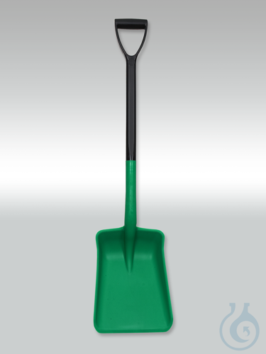Shovel for industry, PP green, WxDxL 26x35x105 cm