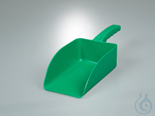Filling scoop industry, PP green, WxDxL 14x19x31cm