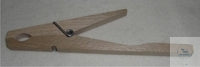Test tube holder made of wood with steel spring