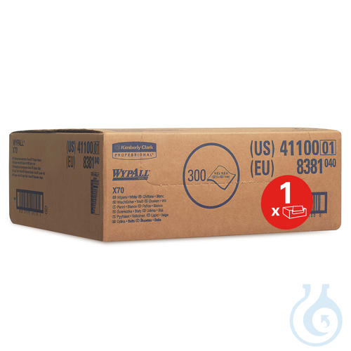 WypAll® X70 PowerClean - Tuch / Weiß Lagen: 1 Größe: 42,10 cm x 37,50 cm
