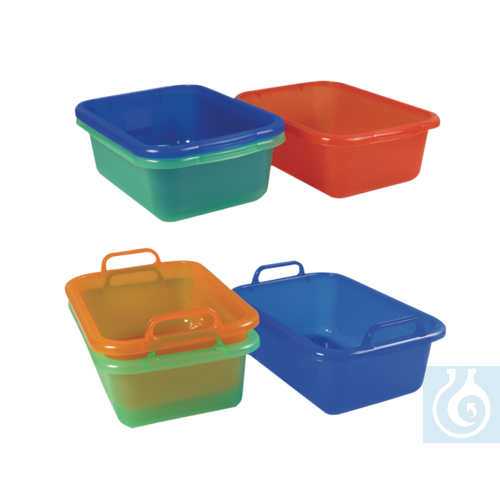 neoChoice Schüssel aus PP, rechteckig, hellblau, 10 l, 39,5x30,8x14,8 cm