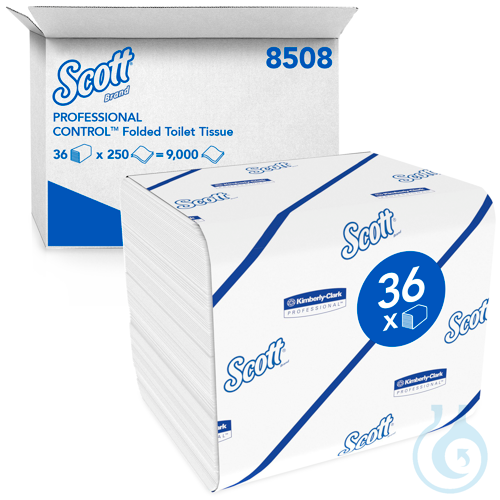 Scott® Control™ Toilettenpapier - Einzelblattsytem / Weiß Lagen: 2 Größe: 18,60