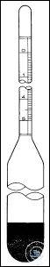 Density areometer according to Baumé 0-5:0.1
