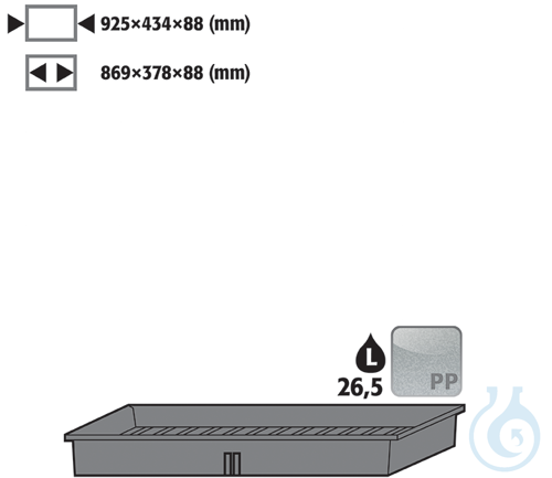 sump inliner PP raw for UB90/UB30 B1100 925x434x88