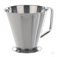 Measuring jug 18/10 steel, conical, shape, w. foot, 1 l