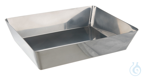 Laboratory tray 18/10 steel, 250x180x60mm