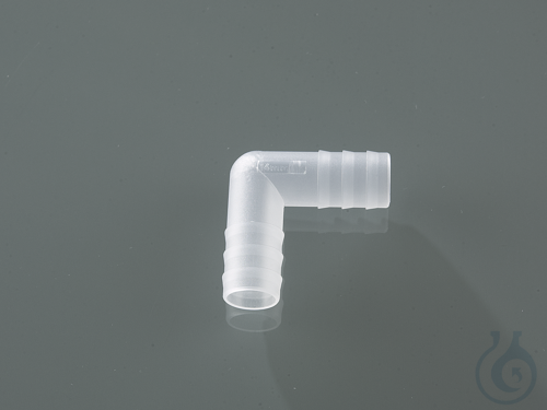 Angled connector, PVDF, f. Ø 13-15 mm, cylindrical