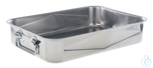 Schale 18/10 steel, 2 handles, 350x250x70mm