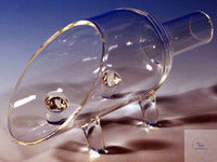 Weighing piggy/glass with 4 glass feet, bevelled for milk powder