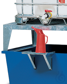 can tray st. galv. f KTC stations made of steel for IBC station 360x365x300